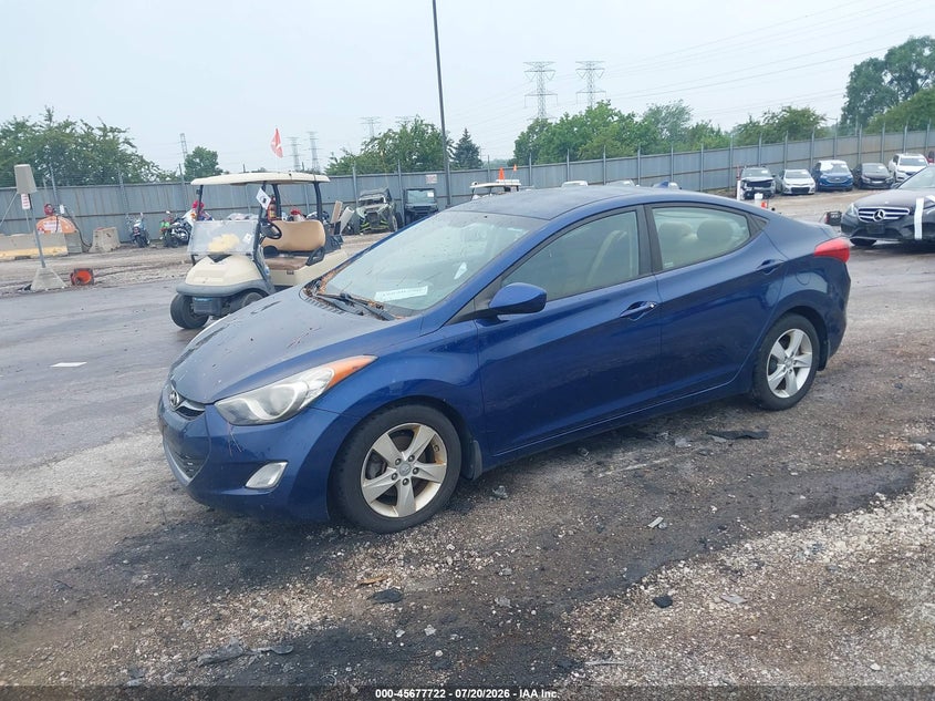 2013 Hyundai Elantra VIN KMHDH4AE0DU762797 IAAI salvage auction — NORMAL WEAR, Clear (Illinois), sold $25 on 2026-07-29 (photo 2)