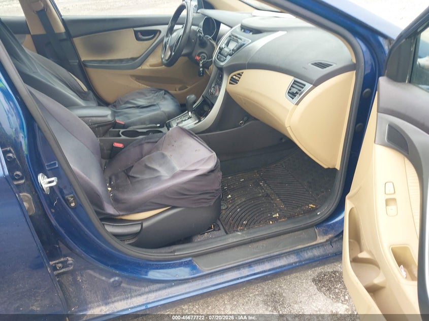 2013 Hyundai Elantra VIN KMHDH4AE0DU762797 IAAI salvage auction — NORMAL WEAR, Clear (Illinois), sold $25 on 2026-07-29 (photo 5)