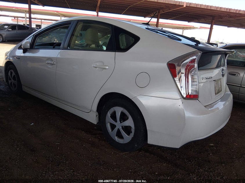 2012 Toyota Prius VIN JTDKN3DU1C5486947 IAAI salvage auction — NORMAL WEAR, Clear-Dealer Only (Arizona), sold $1,350 on 2026-07-28 (photo 3)
