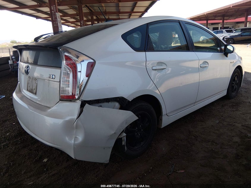 2012 Toyota Prius VIN JTDKN3DU1C5486947 IAAI salvage auction — NORMAL WEAR, Clear-Dealer Only (Arizona), sold $1,350 on 2026-07-28 (photo 4)