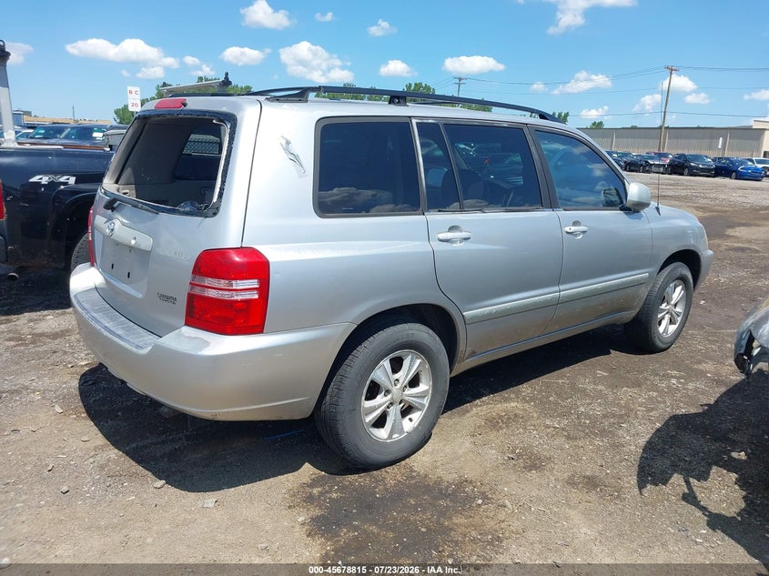 2001 Toyota Highlander VIN JTEGF21A710005273 IAAI salvage auction — NORMAL WEAR, Clear (Florida), sold $775 on 2026-08-01 (photo 4)