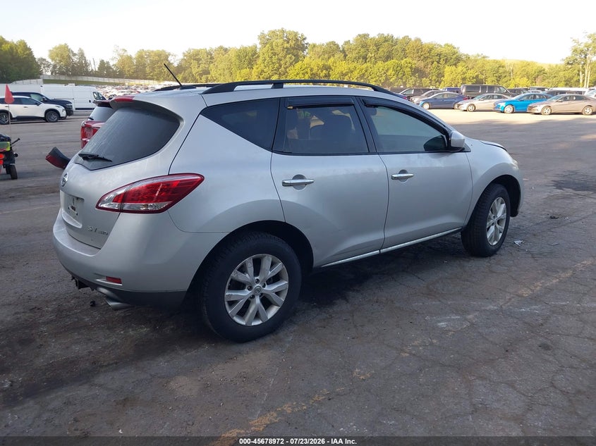2013 Nissan Murano VIN JN8AZ1MW1DW316495 IAAI salvage auction — NORMAL WEAR, Clear (Michigan), sold $475 on 2026-07-27 (photo 4)