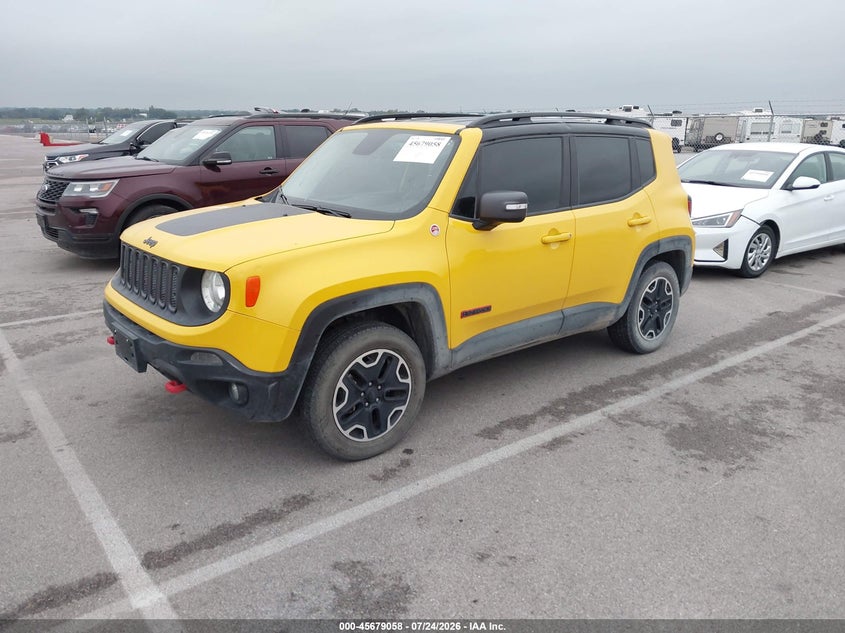 2017 Jeep Renegade VIN ZACCJBCB0HPF11328 IAAI salvage auction — HAIL, Salvage Title, sold $1,850 on 2026-08-20 (photo 2)