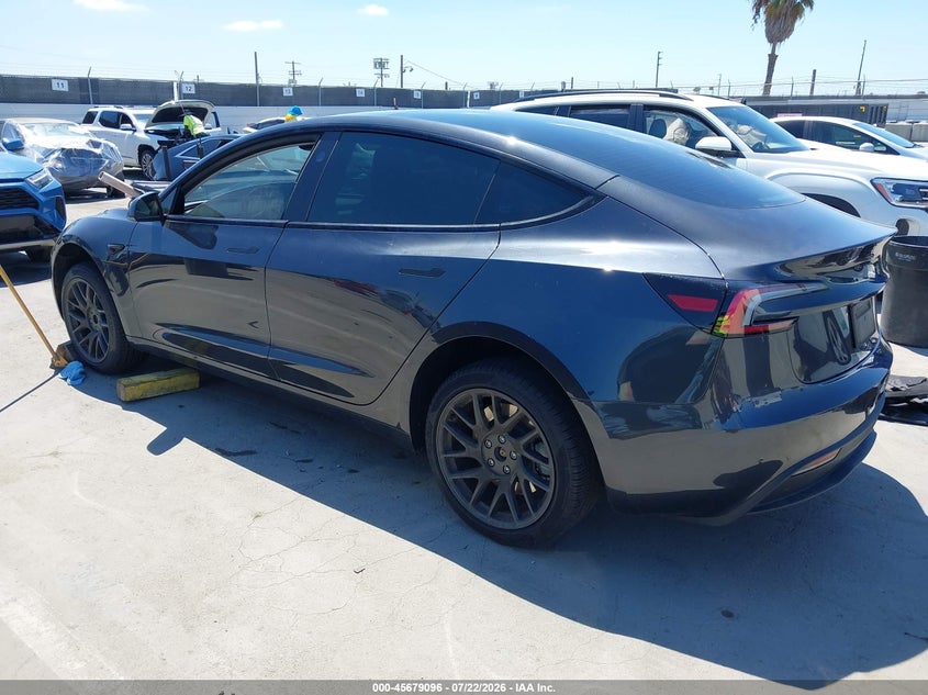 2024 Tesla Model 3 VIN 5YJ3E1EA2RF727838 IAAI salvage auction — NORMAL WEAR, Clear (California), sold $1,150 on 2026-07-29 (photo 3)