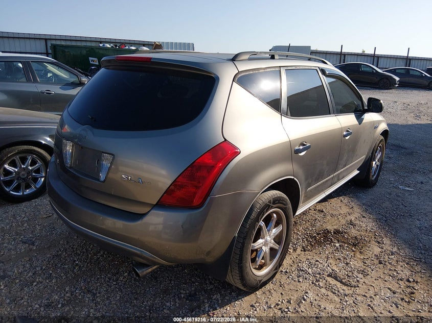 2004 Nissan Murano VIN JN8AZ08W64W329294 IAAI salvage auction — NORMAL WEAR, Clear (Arkansas), sold $25 on 2026-07-30 (photo 4)