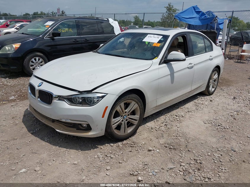 2016 BMW 3er VIN WBA8E3G53GNU00071 IAAI salvage auction — WATER/FLOOD, Salvage Title, sold $1,750 on 2026-08-16 (photo 2)