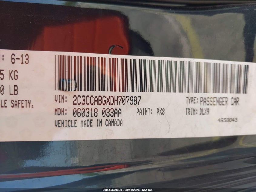 2013 Chrysler 300 VIN 2C3CCABGXDH707987 IAAI salvage auction — NORMAL WEAR, Clear (Florida), sold $1,200 on 2026-08-29 (photo 9)