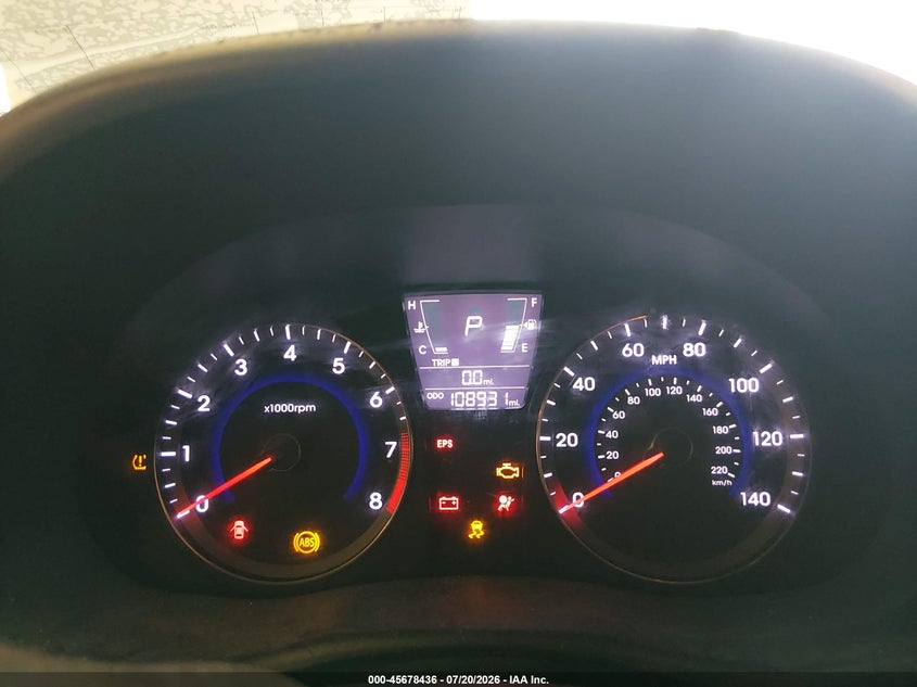 2012 Hyundai Accent VIN KMHCU5AE6CU041914 IAAI salvage auction — NORMAL WEAR, Clear (Tennessee), sold $25 on 2026-07-29 (photo 7)