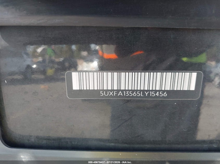 2005 BMW X5 VIN 5UXFA13565LY15456 IAAI salvage auction — NORMAL WEAR, Clear - Dealer Only (California), sold $25 on 2026-07-29 (photo 9)