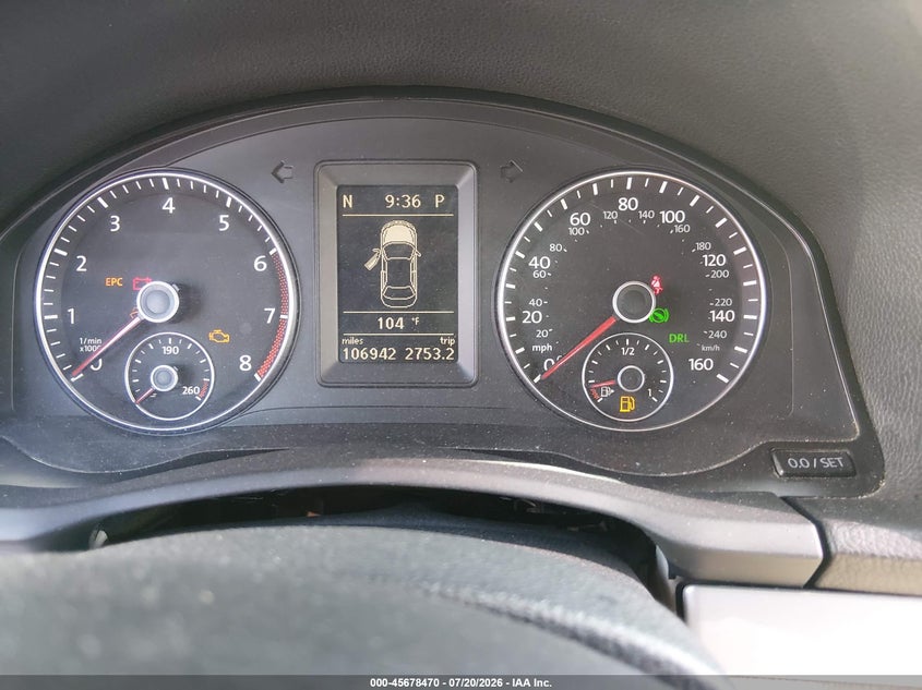2012 Volkswagen Eos VIN WVWBW7AH8CV020346 IAAI salvage auction — NORMAL WEAR, Clear (Nevada), sold $125 on 2026-08-14 (photo 7)