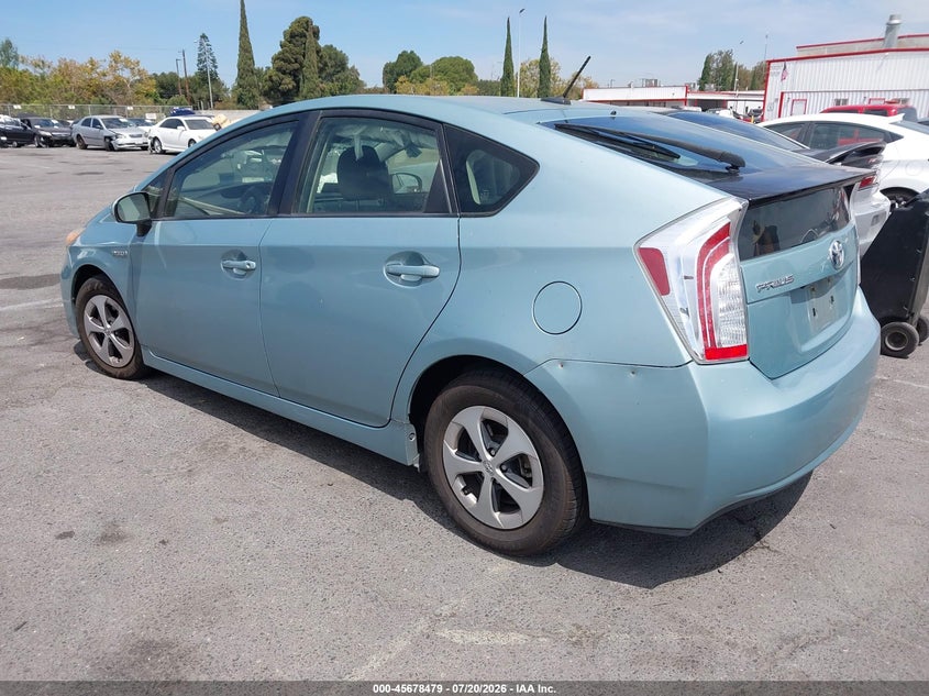 2013 Toyota Prius VIN JTDKN3DU9D1682045 IAAI salvage auction — NORMAL WEAR, Clear - Dealer Only (California), sold $1,750 on 2026-07-30 (photo 3)