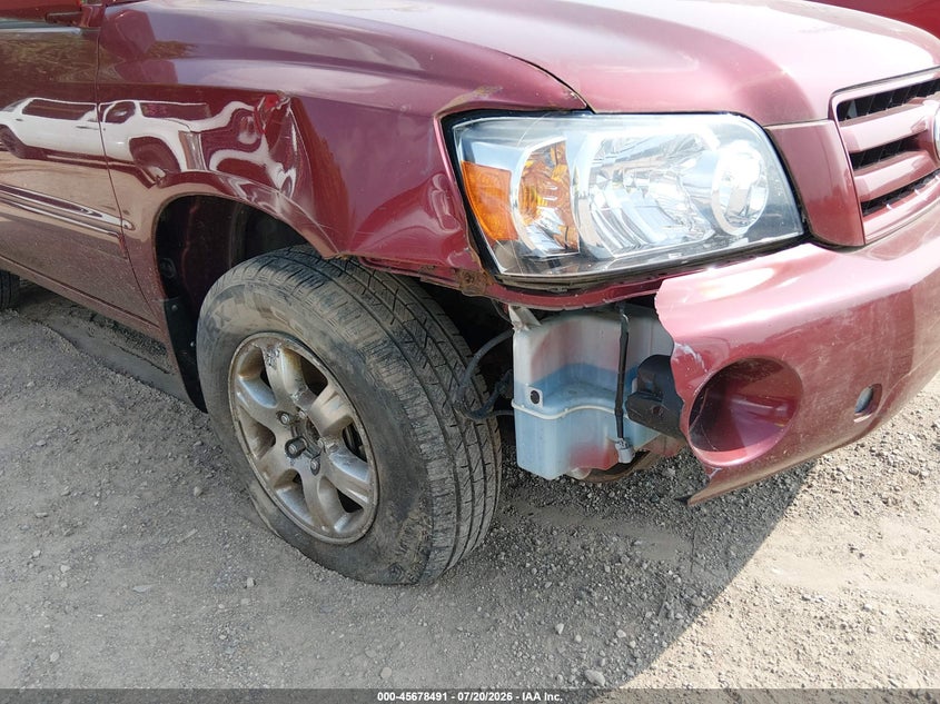 2007 Toyota Highlander VIN JTEEP21A270193424 IAAI salvage auction — NORMAL WEAR, Clear (Indiana), sold $700 on 2026-07-29 (photo 6)