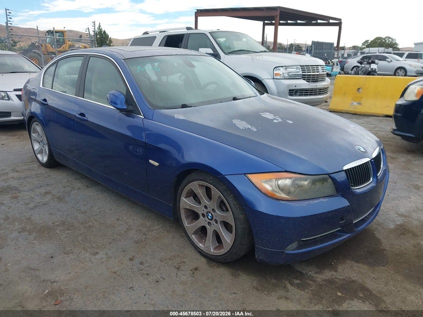 2007 BMW 3 series VIN WBAVB73507VH21576 IAAI salvage auction — NORMAL WEAR, Clear - Dealer Only (California), sold $425 on 2026-07-30 (photo 1)