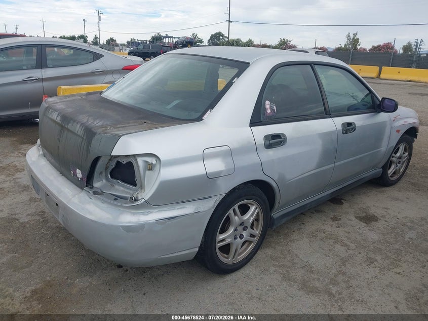 2004 Subaru Impreza VIN JF1GD29694G508931 IAAI salvage auction — NORMAL WEAR, Clear - Dealer Only (California), sold $25 on 2026-07-30 (photo 4)