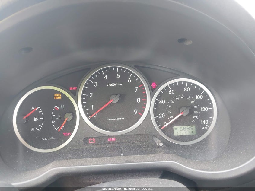 2004 Subaru Impreza VIN JF1GD29694G508931 IAAI salvage auction — NORMAL WEAR, Clear - Dealer Only (California), sold $25 on 2026-07-30 (photo 7)