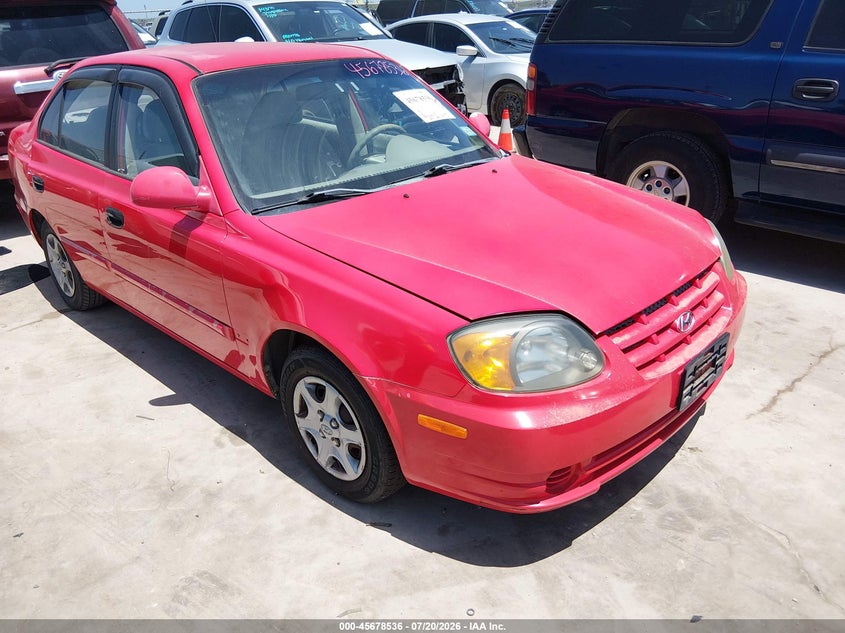 2003 Hyundai Accent VIN KMHCG45C63U466723 IAAI salvage auction — NORMAL WEAR, Original (Texas), sold $125 on 2026-07-28 (photo 1)
