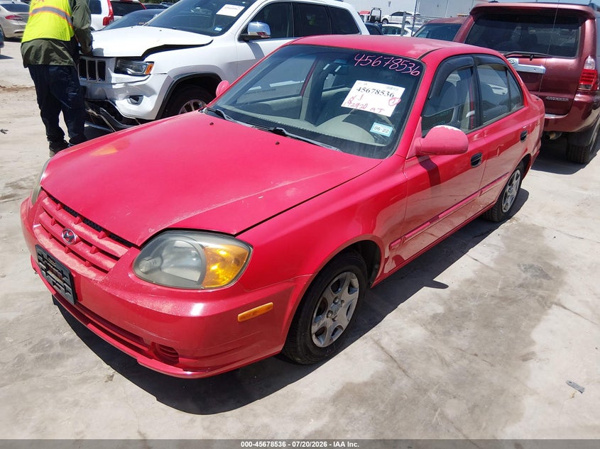 2003 Hyundai Accent VIN KMHCG45C63U466723 IAAI salvage auction — NORMAL WEAR, Original (Texas), sold $125 on 2026-07-28 (photo 2)