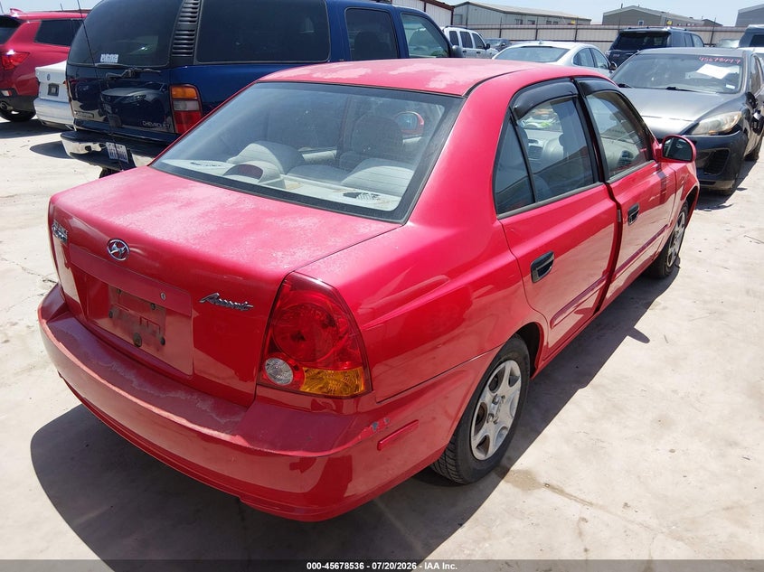 2003 Hyundai Accent VIN KMHCG45C63U466723 IAAI salvage auction — NORMAL WEAR, Original (Texas), sold $125 on 2026-07-28 (photo 4)
