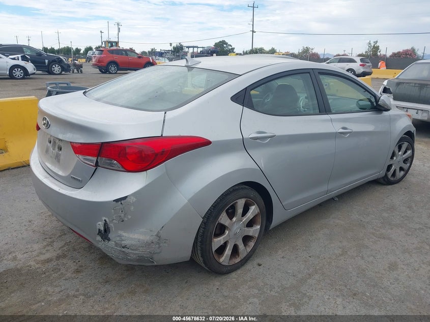 2012 Hyundai Elantra VIN KMHDH4AE2CU280363 IAAI salvage auction — NORMAL WEAR, Clear - Dealer Only (California), sold $1,200 on 2026-08-01 (photo 4)