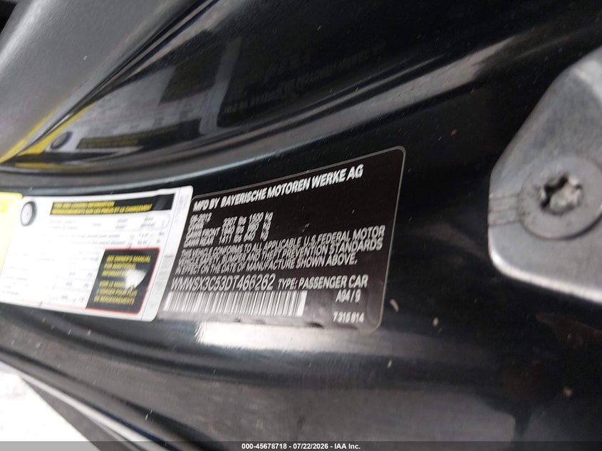 2013 Mini Coupe VIN WMWSX3C53DT466262 IAAI salvage auction — FRONT END, Salvage Title, sold $925 on 2026-08-04 (photo 9)
