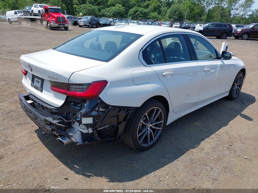 2019 BMW 3er VIN WBA5R7C5XKFH26296 IAAI salvage auction — REAR END, Salvage Title, sold $12,200 on 2026-08-06 (photo 4)