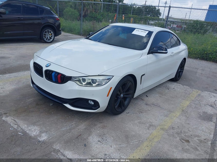 2014 BMW 4er VIN WBA3N3C58EK231065 IAAI salvage auction — REAR END, Wait Title, sold $2,500 on 2026-08-02 (photo 2)