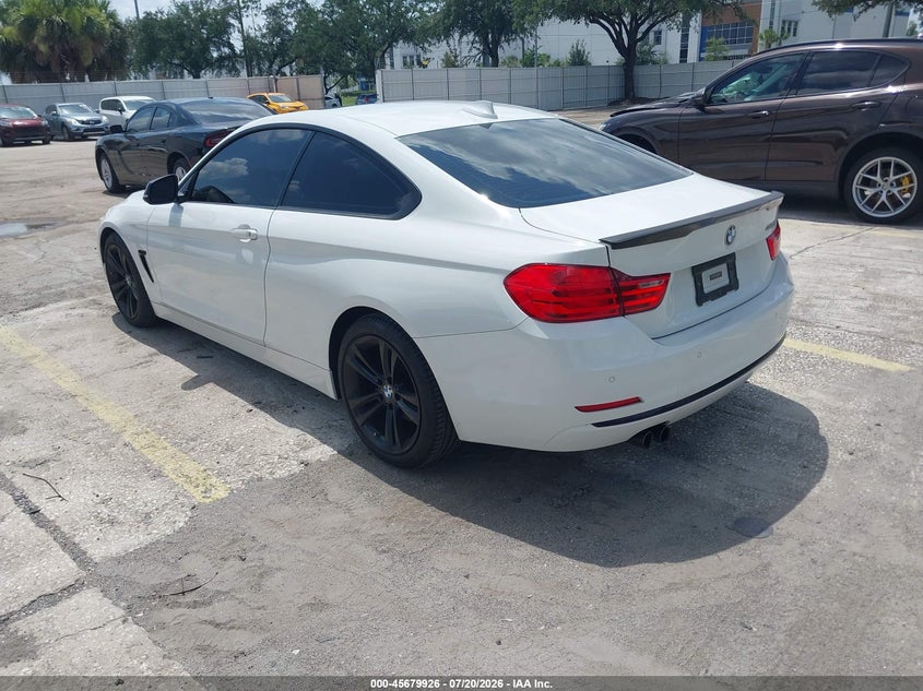 2014 BMW 4er VIN WBA3N3C58EK231065 IAAI salvage auction — REAR END, Wait Title, sold $2,500 on 2026-08-02 (photo 3)