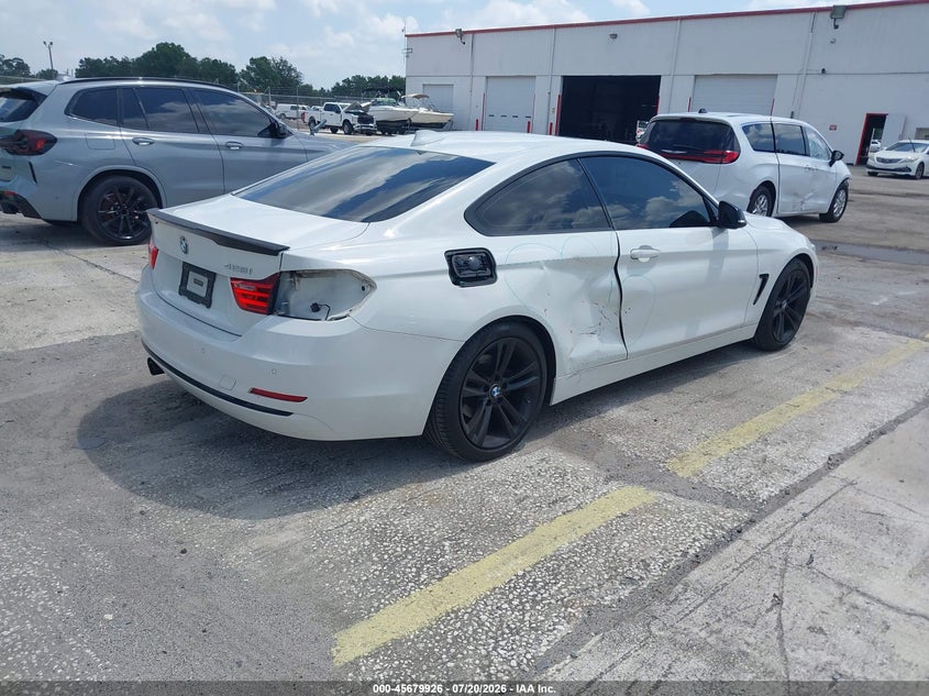 2014 BMW 4er VIN WBA3N3C58EK231065 IAAI salvage auction — REAR END, Wait Title, sold $2,500 on 2026-08-02 (photo 4)