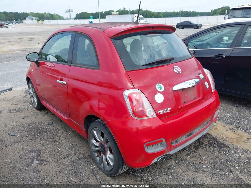 2015 Fiat 500 VIN 3C3CFFBR1FT681960 IAAI salvage auction — NORMAL WEAR, Clear (North Carolina), sold $700 on 2026-08-12 (photo 3)