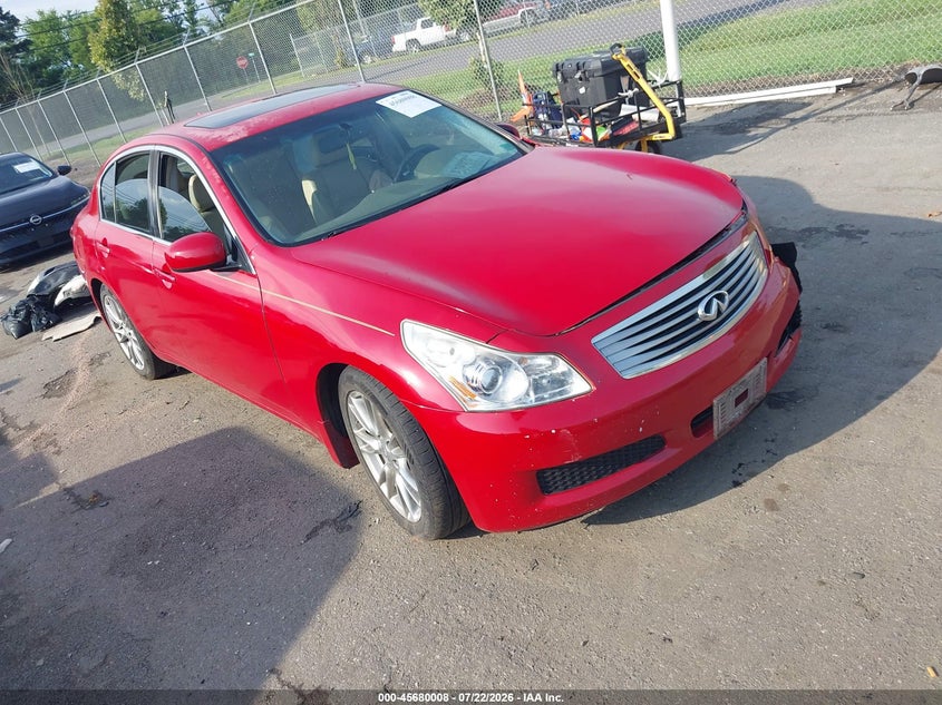2007 Infiniti G35 VIN JNKBV61E27M714124 IAAI salvage auction — LEFT SIDE, Clear (Virginia), sold $700 on 2026-09-04 (photo 1)