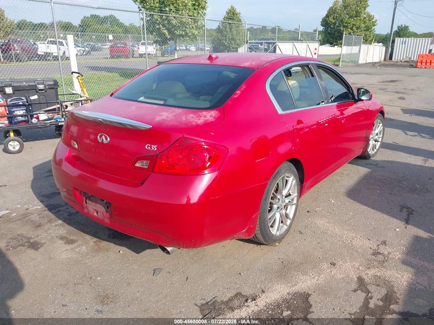 2007 Infiniti G35 VIN JNKBV61E27M714124 IAAI salvage auction — LEFT SIDE, Clear (Virginia), sold $700 on 2026-09-04 (photo 4)