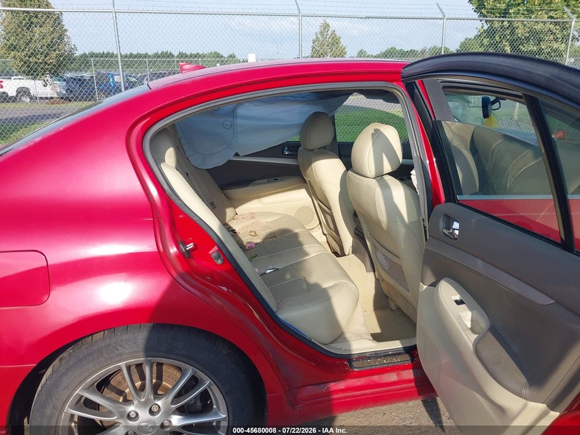 2007 Infiniti G35 VIN JNKBV61E27M714124 IAAI salvage auction — LEFT SIDE, Clear (Virginia), sold $700 on 2026-09-04 (photo 8)