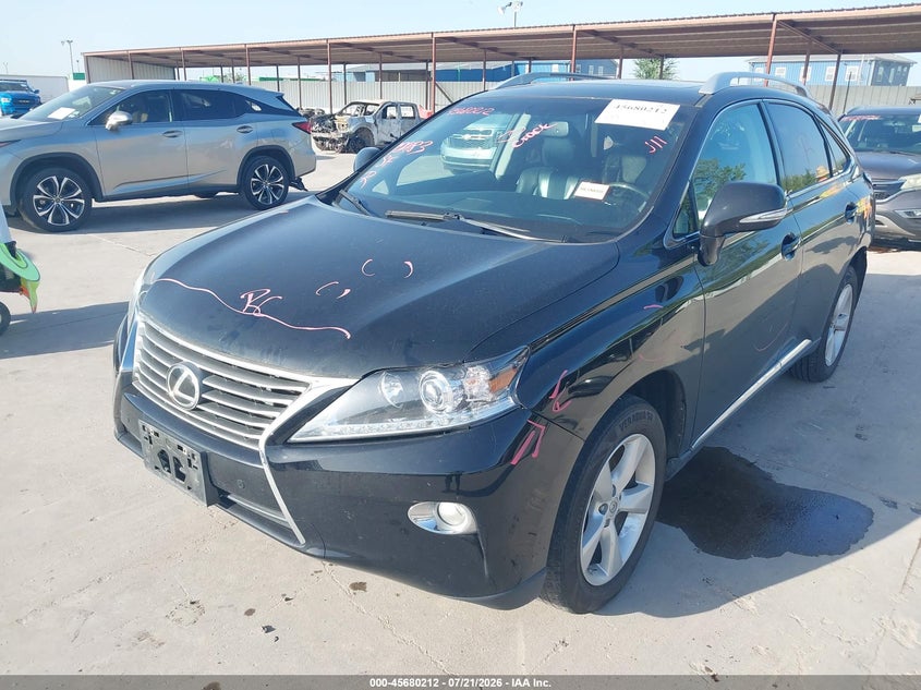 2013 Lexus Rx VIN 2T2BK1BA0DC183437 IAAI salvage auction — FRONT & REAR, Original (Texas), sold $7,750 on 2026-09-02 (photo 2)