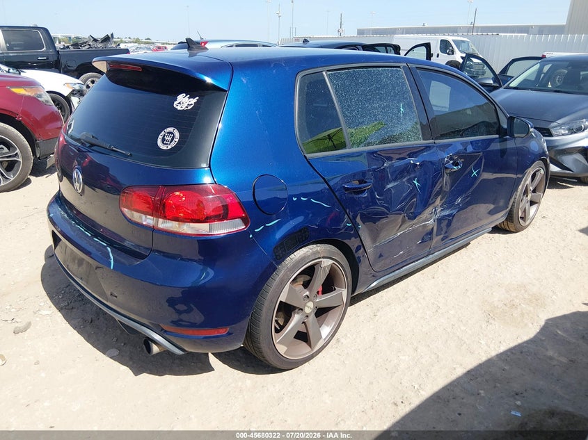 2012 Volkswagen Gti VIN WVWGV7AJ9CW219363 IAAI salvage auction — SIDE, Salvage Title, sold $1,700 on 2026-09-03 (photo 4)