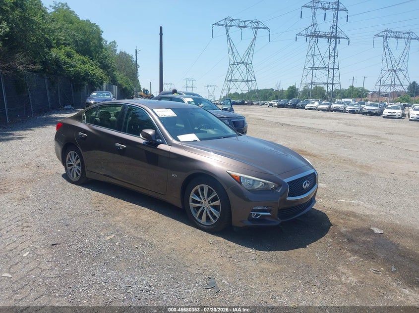 2017 Infiniti Q50 VIN JN1EV7AR7HM831502 IAAI salvage auction — NORMAL WEAR, Clear (Pennsylvania), sold $2,100 on 2026-07-31 (photo 1)