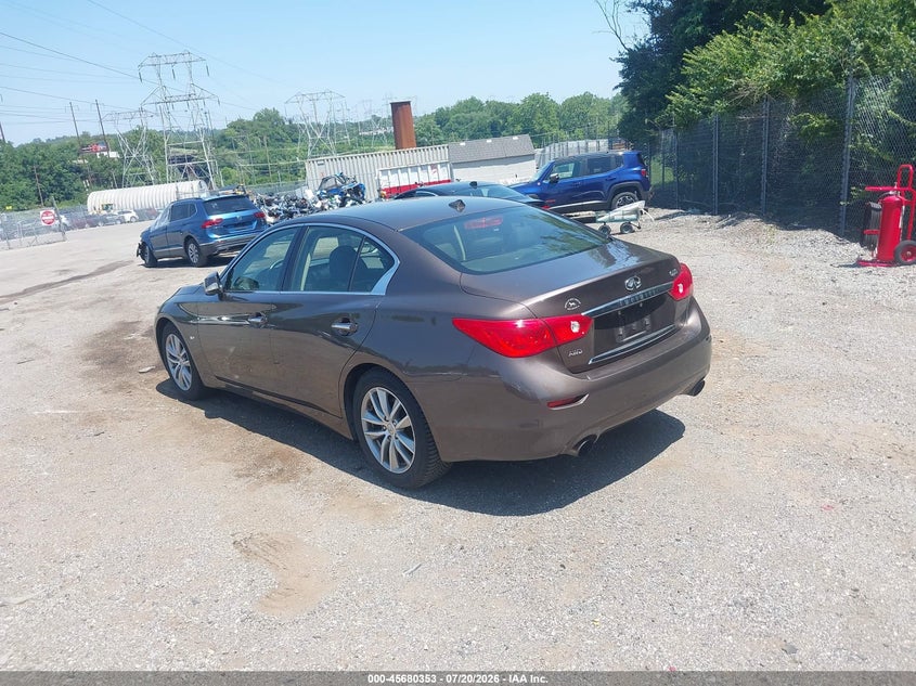 2017 Infiniti Q50 VIN JN1EV7AR7HM831502 IAAI salvage auction — NORMAL WEAR, Clear (Pennsylvania), sold $2,100 on 2026-07-31 (photo 3)