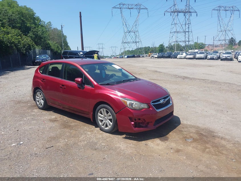 2015 Subaru Impreza VIN JF1GPAC64F8205367 IAAI salvage auction — NORMAL WEAR, Clear (Pennsylvania), sold $750 on 2026-07-31 (photo 1)