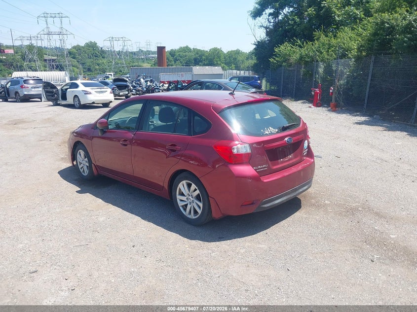 2015 Subaru Impreza VIN JF1GPAC64F8205367 IAAI salvage auction — NORMAL WEAR, Clear (Pennsylvania), sold $750 on 2026-07-31 (photo 3)