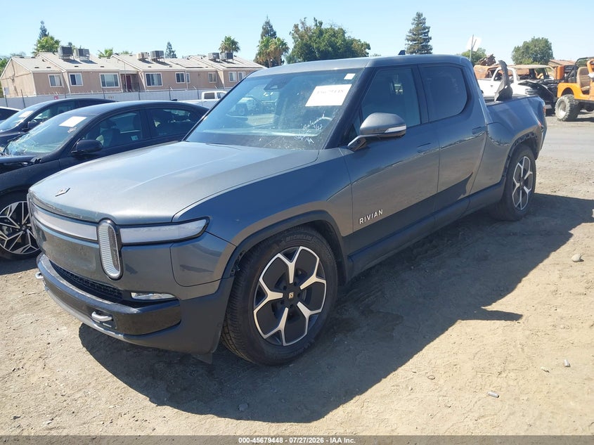 2023 Rivian R1t VIN 7FCTGBAA2PN025064 IAAI salvage auction — REAR END, Wait Title, sold $17,150 on 2026-08-25 (photo 2)