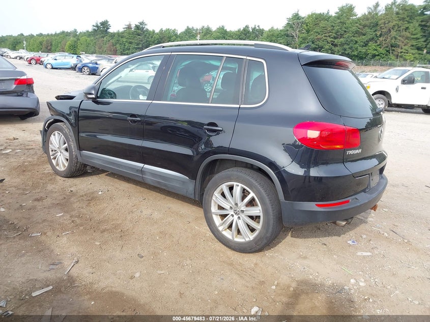 2014 Volkswagen Tiguan VIN WVGBV3AX9EW562762 IAAI salvage auction — FRONT END, Salvage Title, sold $425 on 2026-08-14 (photo 3)
