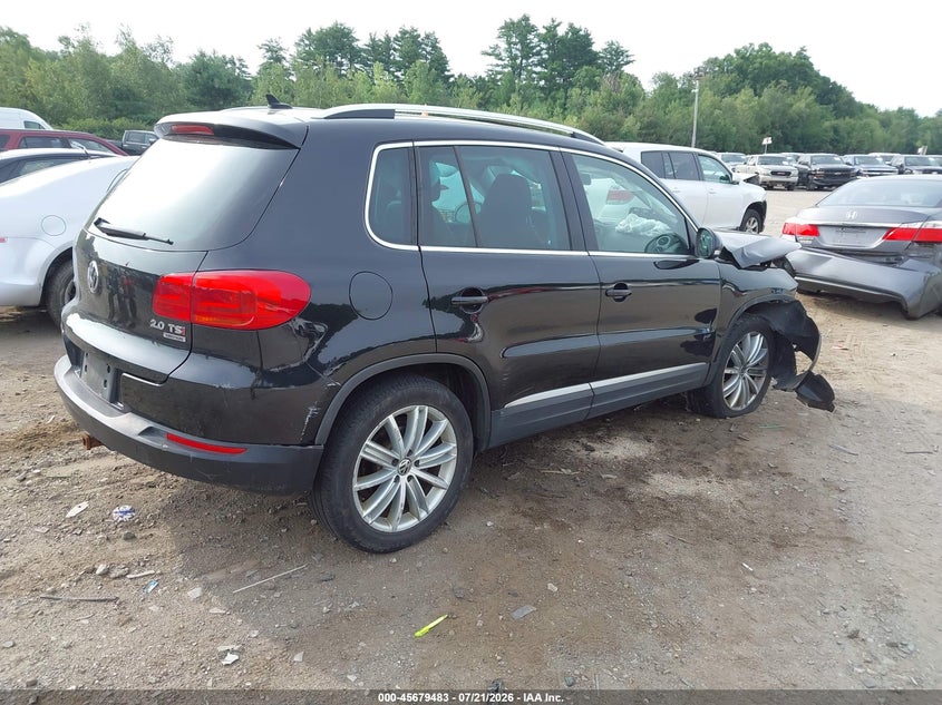 2014 Volkswagen Tiguan VIN WVGBV3AX9EW562762 IAAI salvage auction — FRONT END, Salvage Title, sold $425 on 2026-08-14 (photo 4)
