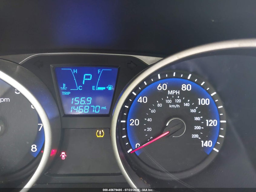 2013 Hyundai Tucson VIN KM8JUCAC6DU731805 IAAI salvage auction — NORMAL WEAR, Clear (Georgia), sold $825 on 2026-07-29 (photo 7)