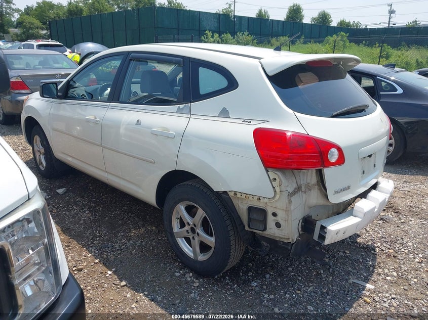 2008 Nissan Rogue sport VIN JN8AS58V68W409662 IAAI salvage auction — REAR END, Mv-907A (New York), sold $300 on 2026-08-01 (photo 3)
