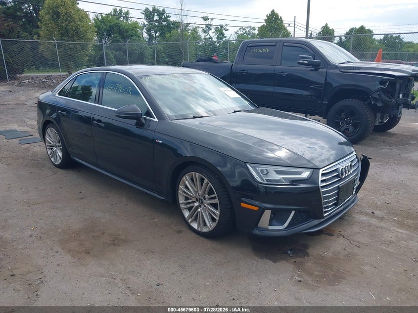 2019 Audi A4 VIN WAUENAF40KA035459 — IAAI salvage auction photo