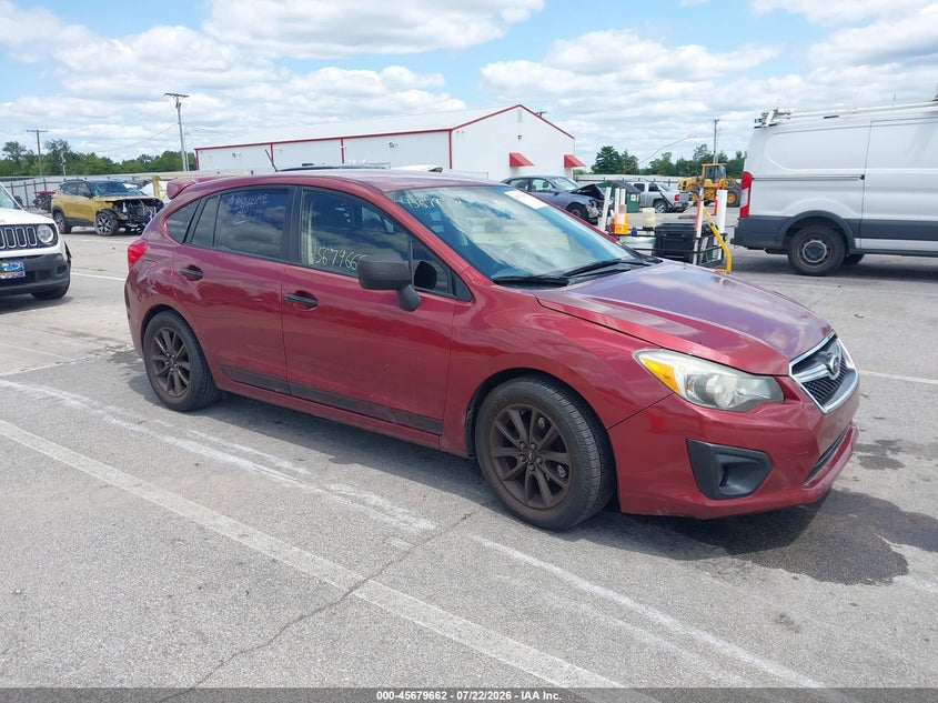 2014 Subaru Impreza VIN JF1GPAC68E9259411 IAAI salvage auction — NORMAL WEAR, Rebuilt (Indiana), sold $475 on 2026-07-31 (photo 1)
