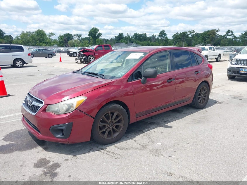 2014 Subaru Impreza VIN JF1GPAC68E9259411 IAAI salvage auction — NORMAL WEAR, Rebuilt (Indiana), sold $475 on 2026-07-31 (photo 2)