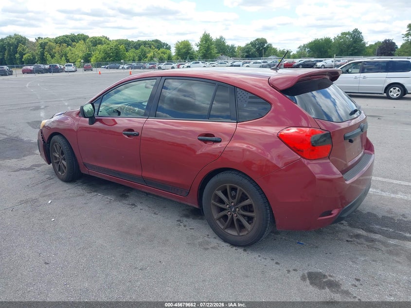 2014 Subaru Impreza VIN JF1GPAC68E9259411 IAAI salvage auction — NORMAL WEAR, Rebuilt (Indiana), sold $475 on 2026-07-31 (photo 3)