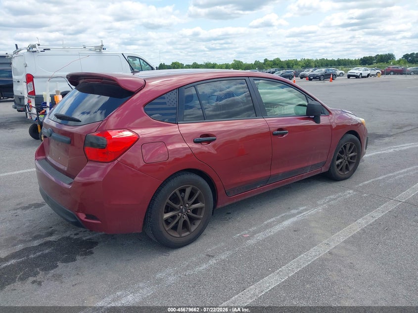 2014 Subaru Impreza VIN JF1GPAC68E9259411 IAAI salvage auction — NORMAL WEAR, Rebuilt (Indiana), sold $475 on 2026-07-31 (photo 4)