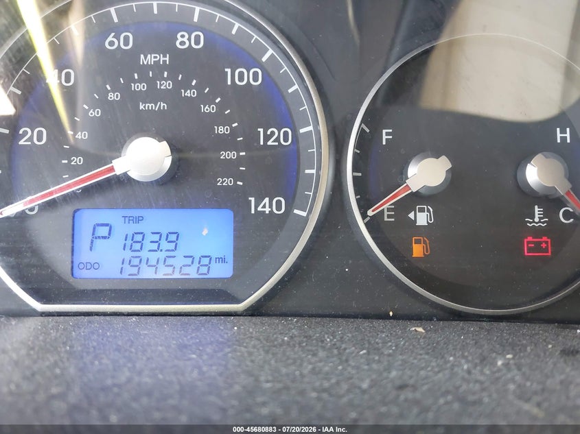 2012 Hyundai Santa fe VIN 5XYZKDAG6CG135972 IAAI salvage auction — NORMAL WEAR, Original (Maine), sold $25 on 2026-07-27 (photo 7)