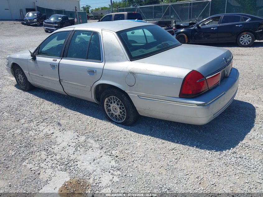 2002 Mercury Grand marquis VIN 2MEFM74W62X652498 IAAI salvage auction — FRONT & REAR, Salvage (Kentucky), sold $400 on 2026-09-02 (photo 3)